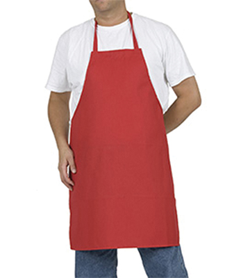 Bib Apron  Bright Red