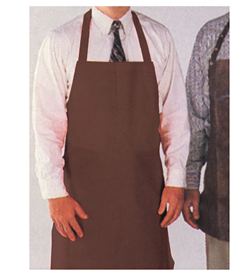 Brown Vinyl Bib Apron