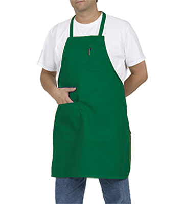 Bib Apron Kelly Green with Pockets