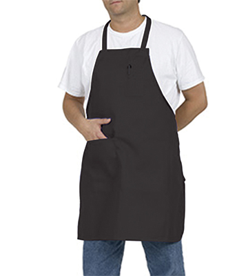 Bib Apron Black with Pockets