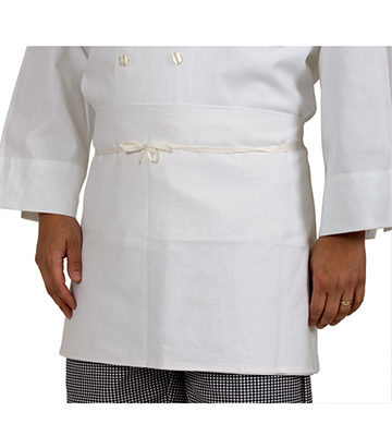 Waist Apron White Cotton 4-Way