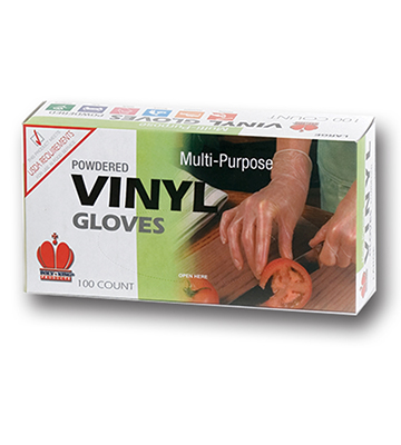 Powered Vinyl Disposable Gloves