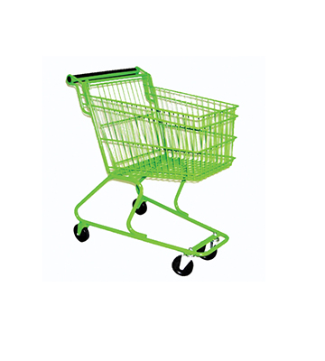 Neon Green Baby Shopping Cart 22"L x 14"W x 25"H