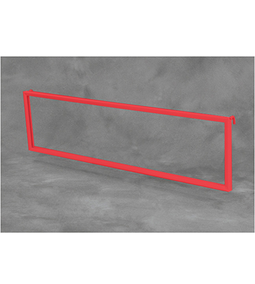 Large Red Metal Sign Frame 22"L x 5.5"H