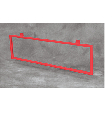 Large Red Metal Hanging Sign Frame 22"L x 5.5"H