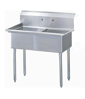 Stainless Steel 2 Compartment Sink 53"L x 30"W