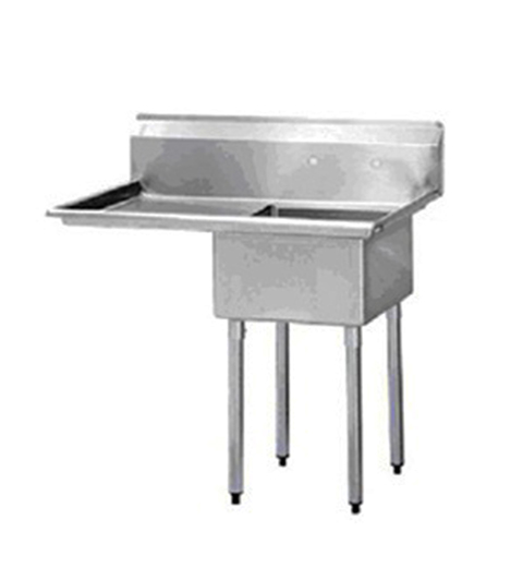 Stainless Steel Sink with Drain Board 50.5"L x 30"