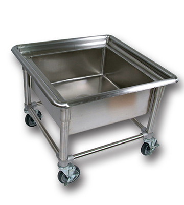 Stainless Steel Mobile Soak Sink 27.41" Sq. x 21.72"H