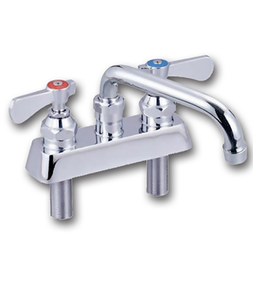 Deck Mount Solid Cast Body Faucet 6" Swing Spout