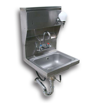 Hand Sink with 20 Gallon Splashmount 17.125"L x 15.5"W x 13"H