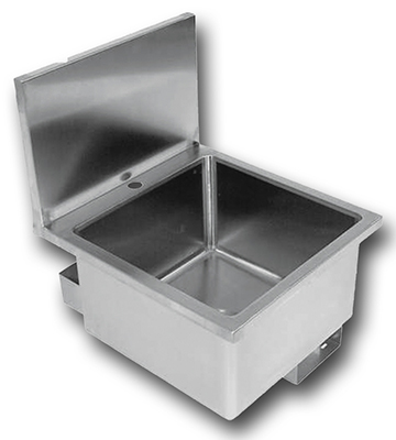 Fabricated Hand Sink with side splashes 18"L x 16"W x 13"H