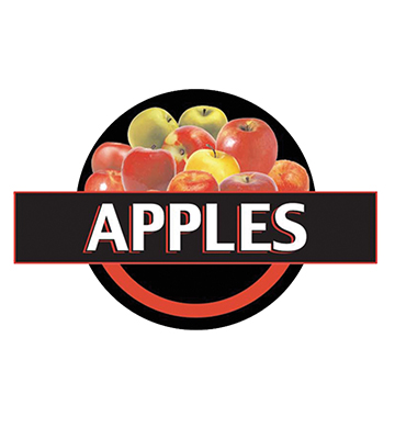 APPLES Produce 3-D Photo Street Sign 20"L x 13.5"H