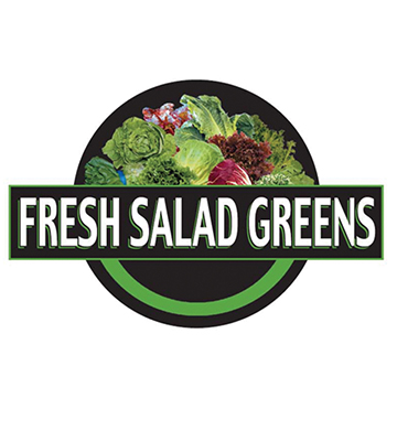 FRESH SALAD GREENS Produce 3-D Photo Street Sign 20"L x 13.5"