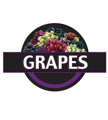 GRAPES Produce 3-D Photo Street Sign 20"L x 13.5"H