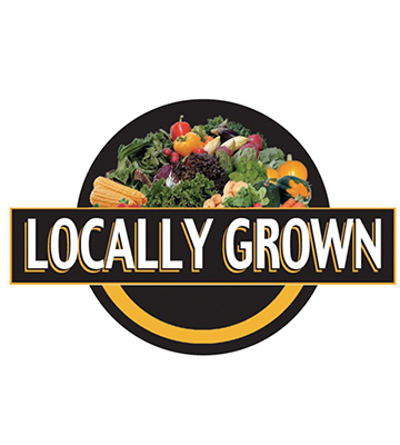 LOCALLY GROWN Produce 3-D Photo Street Sign 20"L x 13.5"H