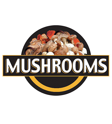 MUSHROOMS Produce 3-D Photo Street Sign 20"L x 13.5"H