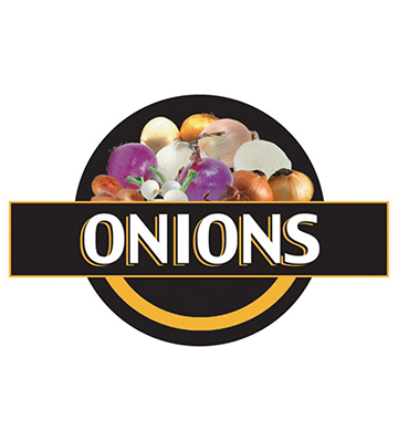 ONIONS Produce 3-D Photo Street Sign 20"L x 13.5"H