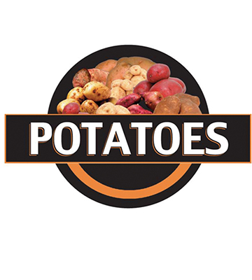 POTATOES Produce 3-D Photo Street Sign 20"L x 13.5"H