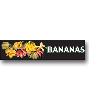 BANANAS Produce Catagory Photo Sign 33"L x 7.75"H