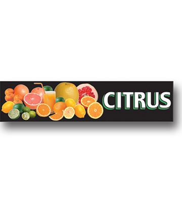 CITRUS Produce Catagory Photo Sign 33"L x 7.75"H