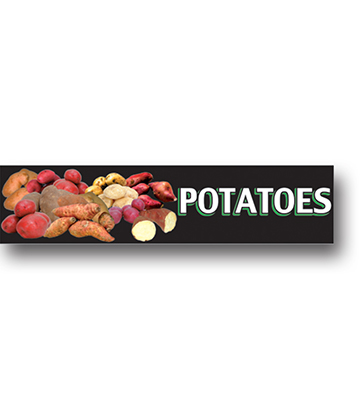 POTATOES Produce Catagory Photo Sign 33"L x 7.75"H