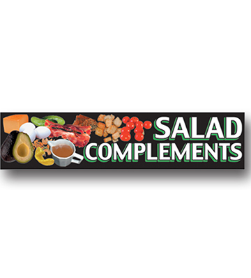 SALAD COMPLEMENTS Produce Catagory Photo Sign 33"L x 7.75"H