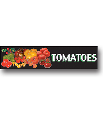 TOMATOES Produce Catagory Photo Sign 33"L x 7.75"H