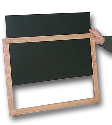 Wood Frame with Top Hanging Hooks 2-Sided Blackboard 24"L x 18"H