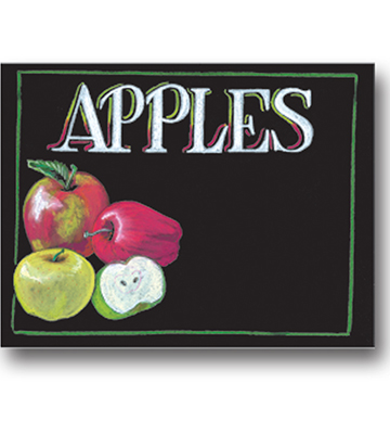 APPLES Produce Blackboard Insert 22"L x 16.375"H