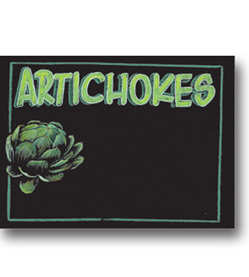 ARTICHOKES Produce Blackboard Insert 22"L x 16.375"H