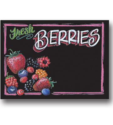 BERRIES Produce Blackboard Insert 22"L x 16.375"H