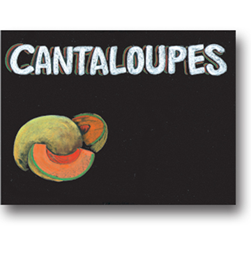 CANTALOUPES Produce Blackboard Insert 22"L x 16.375"H