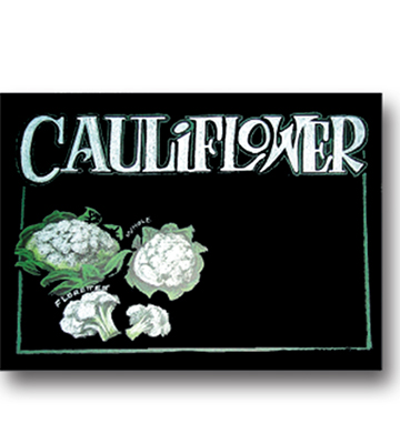 CAULIFLOWER Produce Blackboard Insert 22"L x 16.375"H
