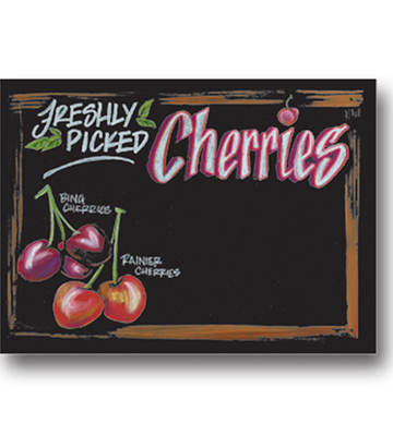 CHERRIES Produce Blackboard Insert  22"L x 16.3