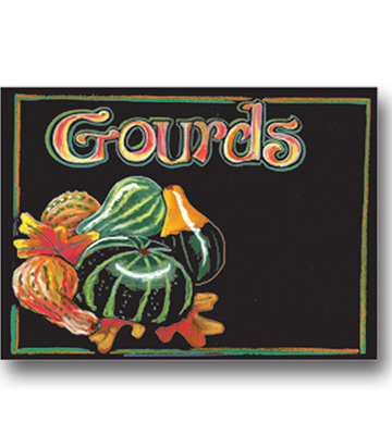 GOURDS Produce Blackboard Insert 22"L x 16.375"H