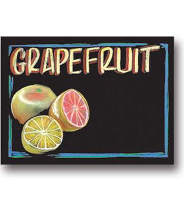 GRAPEFRUIT Produce Blackboard Insert 22"L x 16.375"H