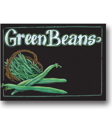 GREEN BEANS Produce Blackboard Insert 22"L x 16.375"H