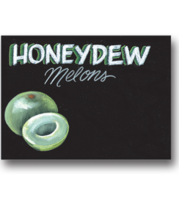 HONEYDEW MELONS Produce Blackboard Insert 22"L x 16.375"H