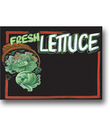 FRESH LETTUCE Produce Blackboard Insert 22"L x 16.375"H