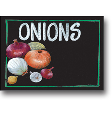 ONIONS Produce Blackboard Insert 22"L x 16.375"H