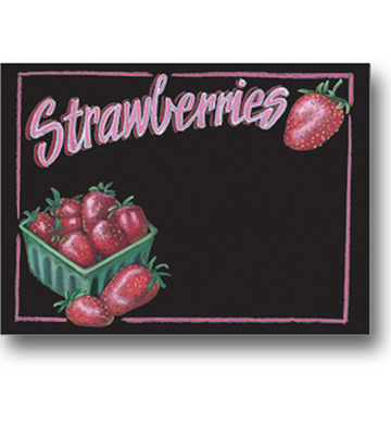 STRAWBERRIES Produce Blackboard Insert 22"L x 16.375"H