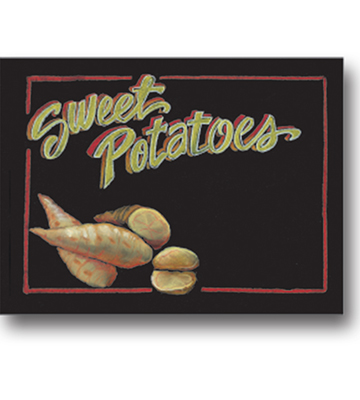 SWEET POTATOES Produce Blackboard Insert 22"L x 16.375"H