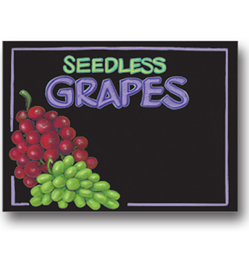 SEEDLESS GRAPES Produce Blackboard Insert 22"L x 16.375"H