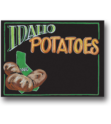 IDAHO POTATOES Produce Blackboard Insert 22"L x 16.375"H