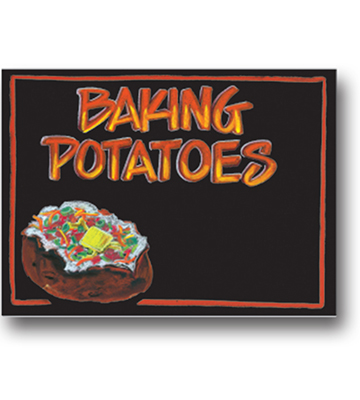 BAKING POTATOES Produce Blackboard Insert 22"L x 16.375"H