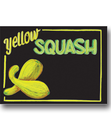 YELLOW SQUASH Produce Blackboard Insert 22"L x 16.375"H