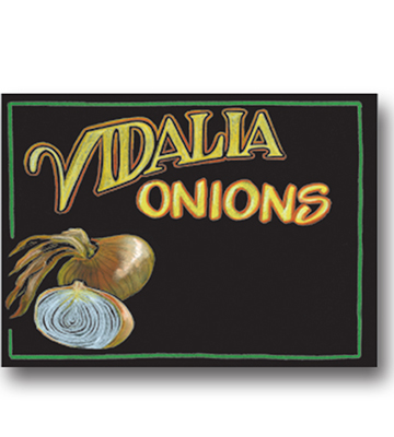 VIDALIA ONIONS Produce Blackboard Insert 22"L x 16.375"H
