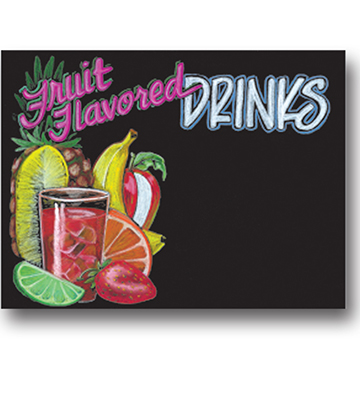 FRUIT FLAVORED DRINKS Produce Blackboard Insert 22"L x 16.375