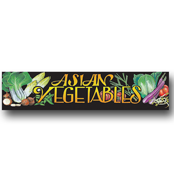 ASAIN VEGETABLES Produce  Header Chalk Art Sign 33"L x 7.75"H