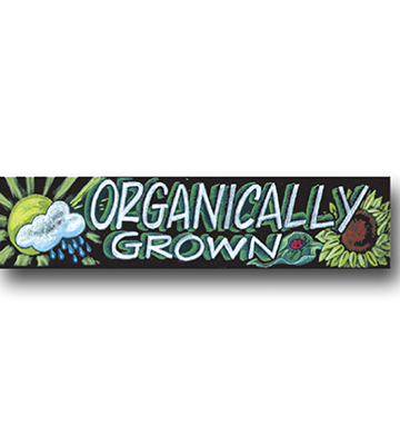 ORGANICALLY GROWN Produce Chalk Art Sign33"L x 7.75"H